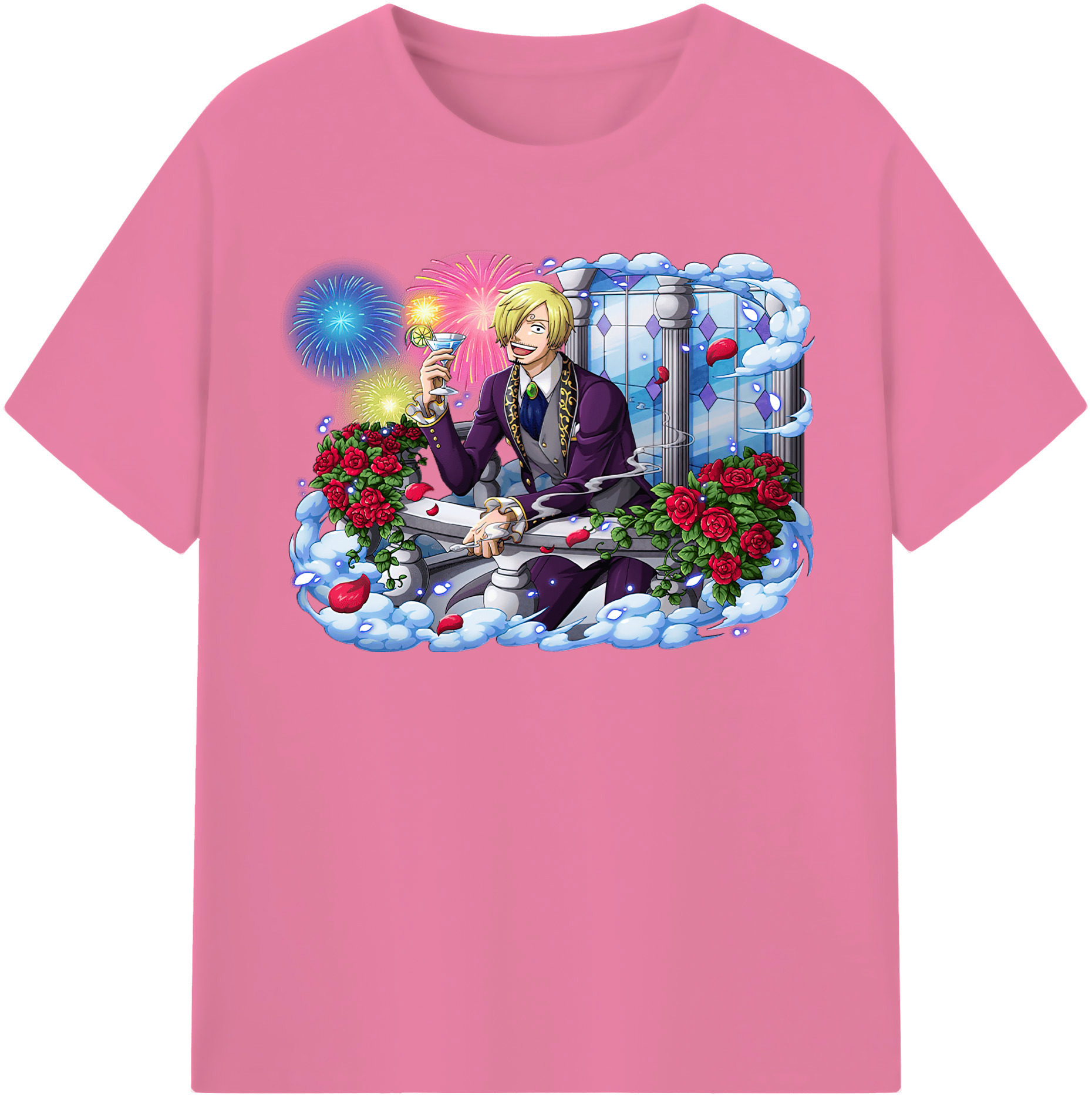 ワンピース サンジ ONE PIECE Sanji 綿100％半袖Tシャツ（フロントプリント）
